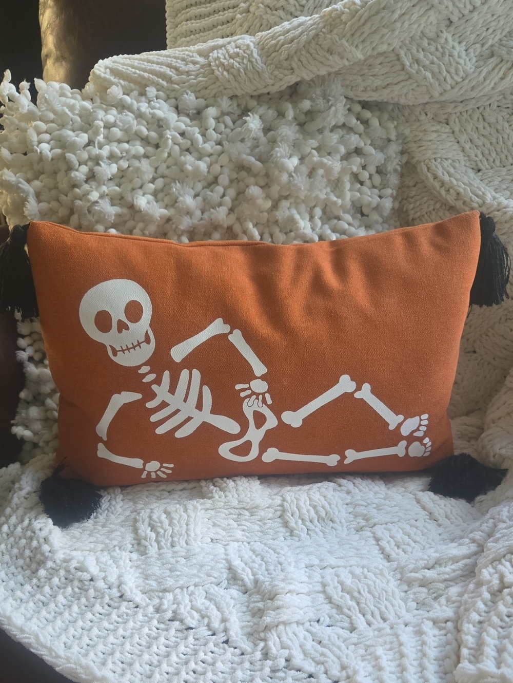 Halloween Skeleton Pillow